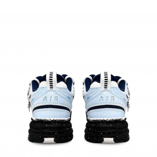 [ CUSTOM ] Air Monarch 4 Wave Design White/Black/Blue Sky